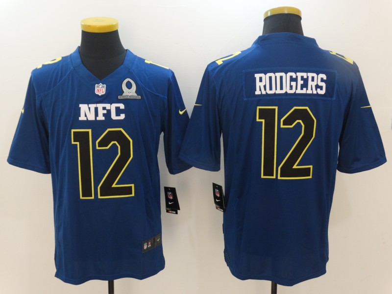 Men's Green Bay Packers Aaron Rodgers #12 Navy Jersey